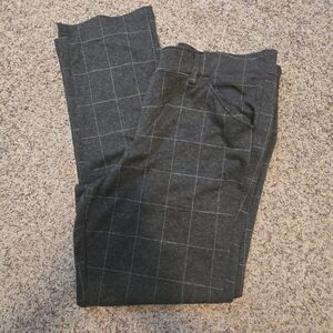 Women's Gray Checkered Dress Pants